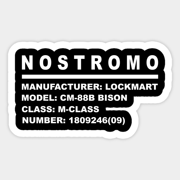 Nostromo Alien Ship Sticker by Simonpeters98